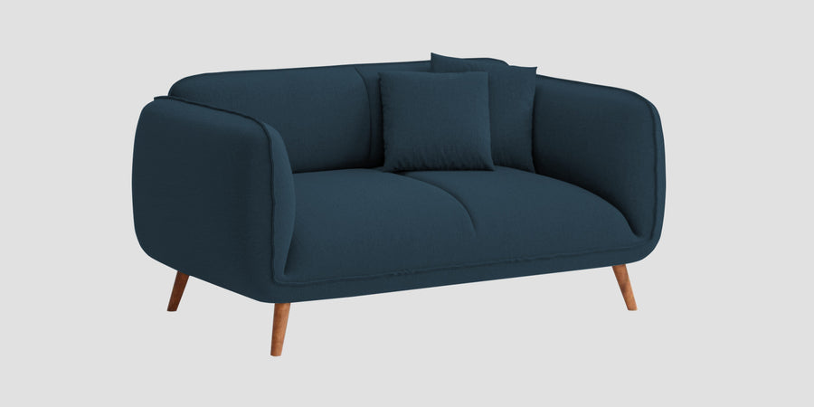 Zia Fabric 2 Seater Sofa In Cool Blue Colour - Febonic Living