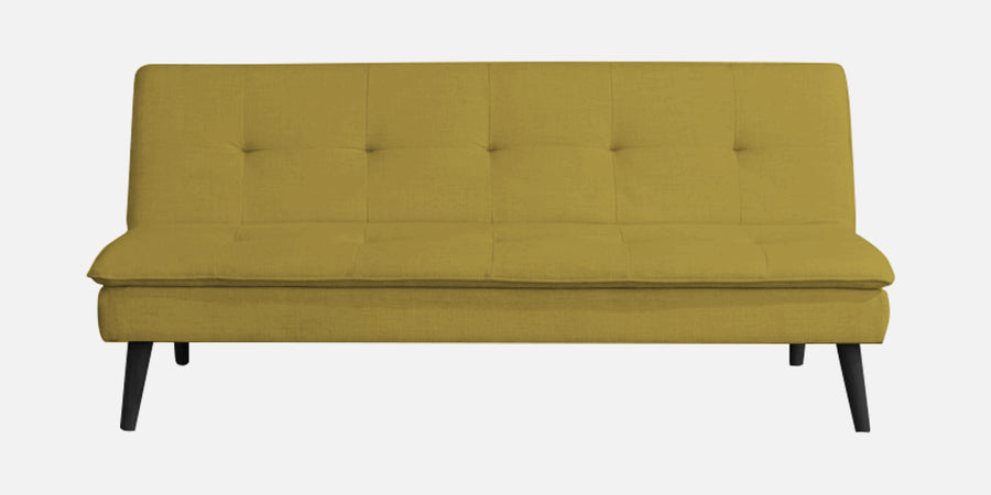 Toner Fabric 3 Seater Convertible Sofa Cum Bed In Parrot Green Colour - Febonic Living