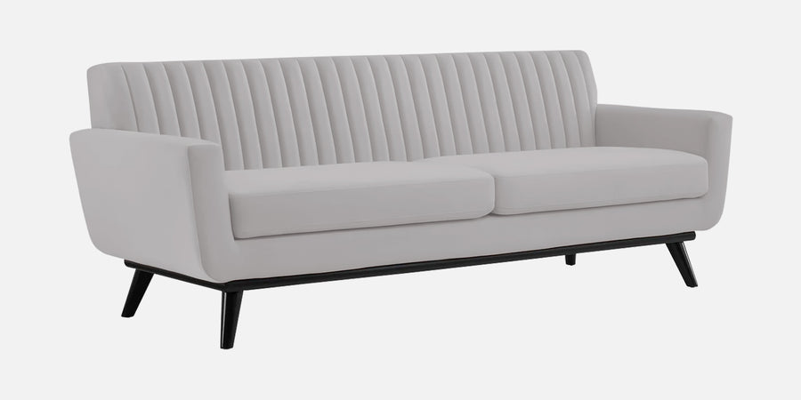 Tucker Velvet 3 Seater Sofa In Light Grey Colour - Febonic Living