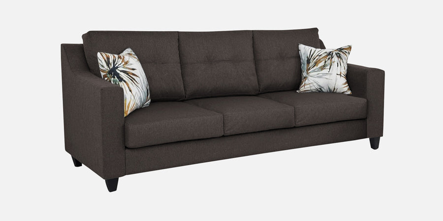 Welly Fabric 3 Seater Sofa In Caspa Brown Colour - Febonic Living