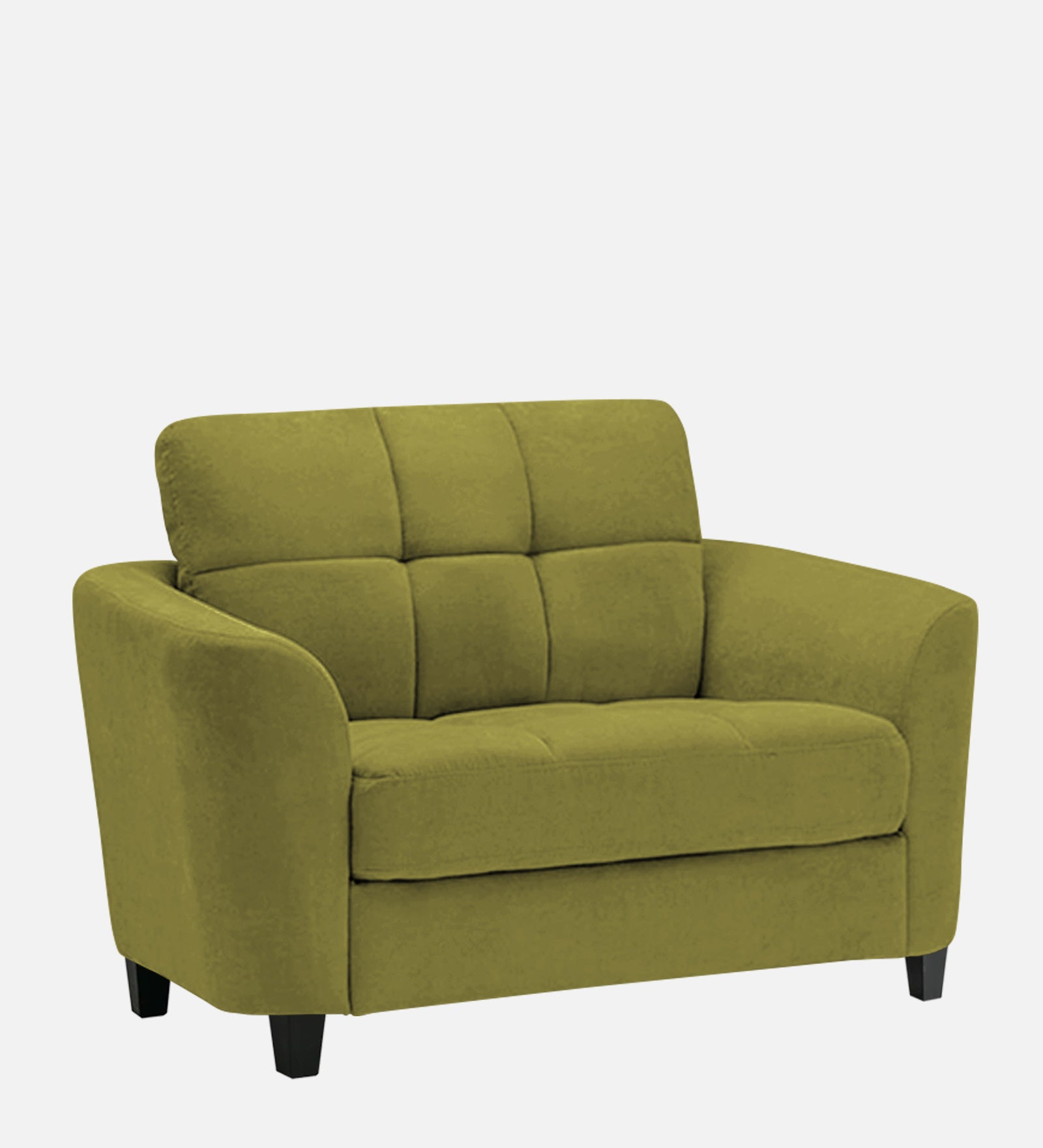 Mulan Fabric 1 Seater Sofa in Kelly Green Colour