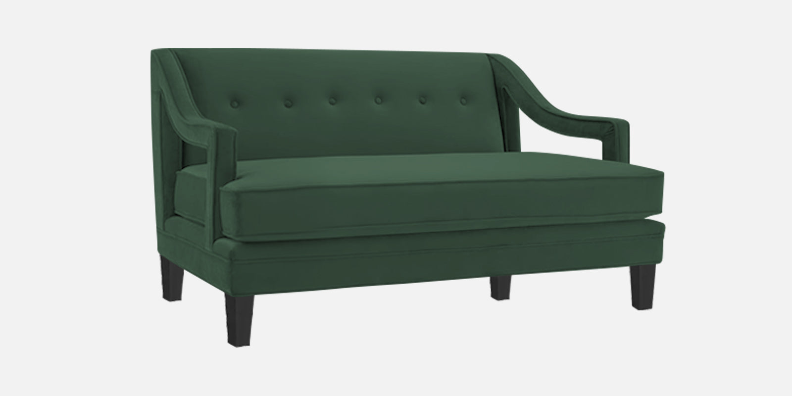 Daffy Velvet 2 Seater Sofa In Amazon Green Colour