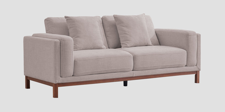 Borry Fabric 3 Seater Sofa In Almond Beige Colour - Febonic Living