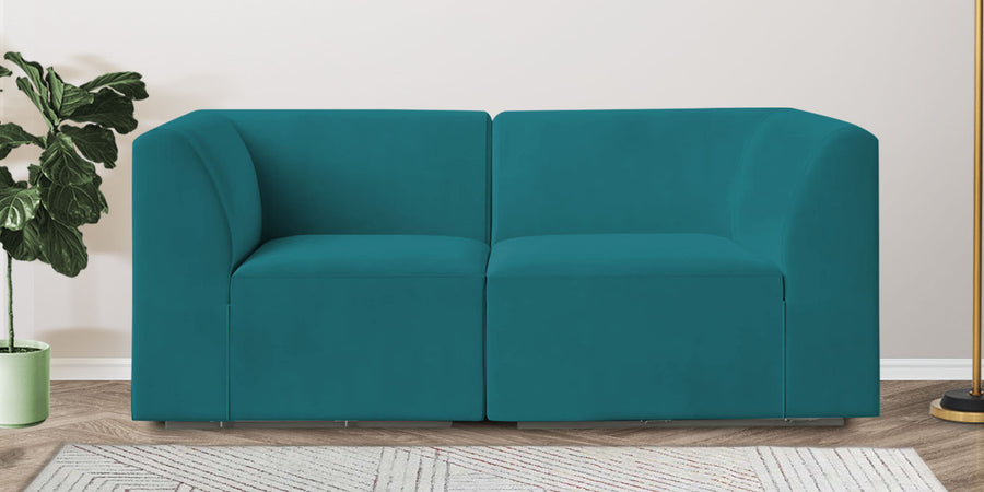 Bufa Velvet 2 Seater Sofa In Arabian Green Colour - Febonic Living