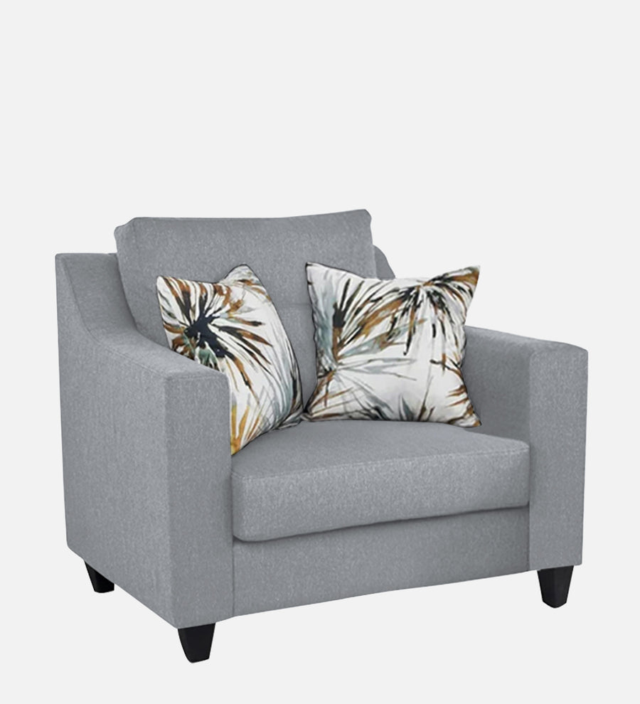 Welly Fabric 1 Seater Sofa In Coin Grey Colour - Febonic Living