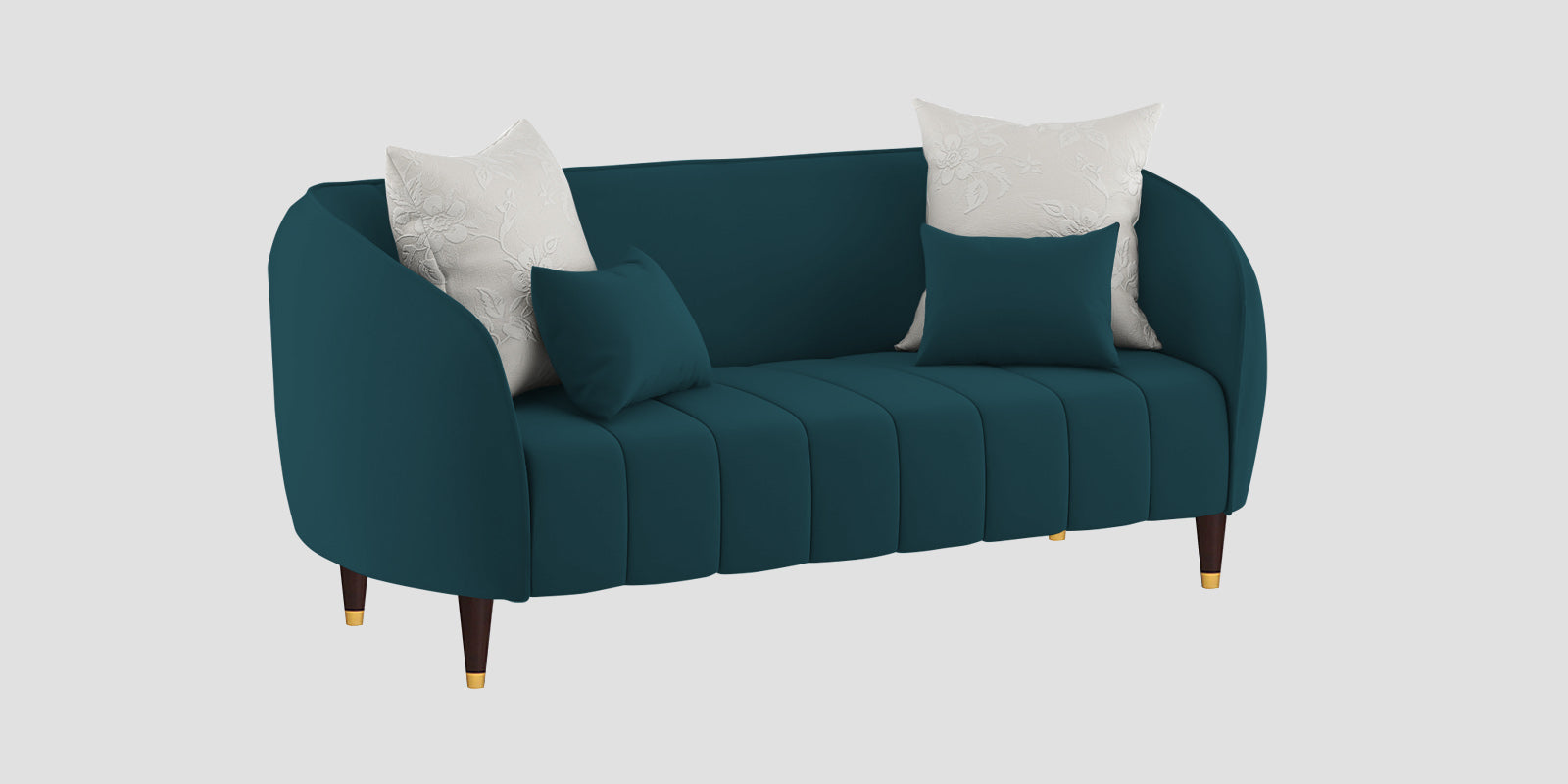 Hairo Velvet 2 Seater Sofa In Arabian Green Colour - Febonic Living