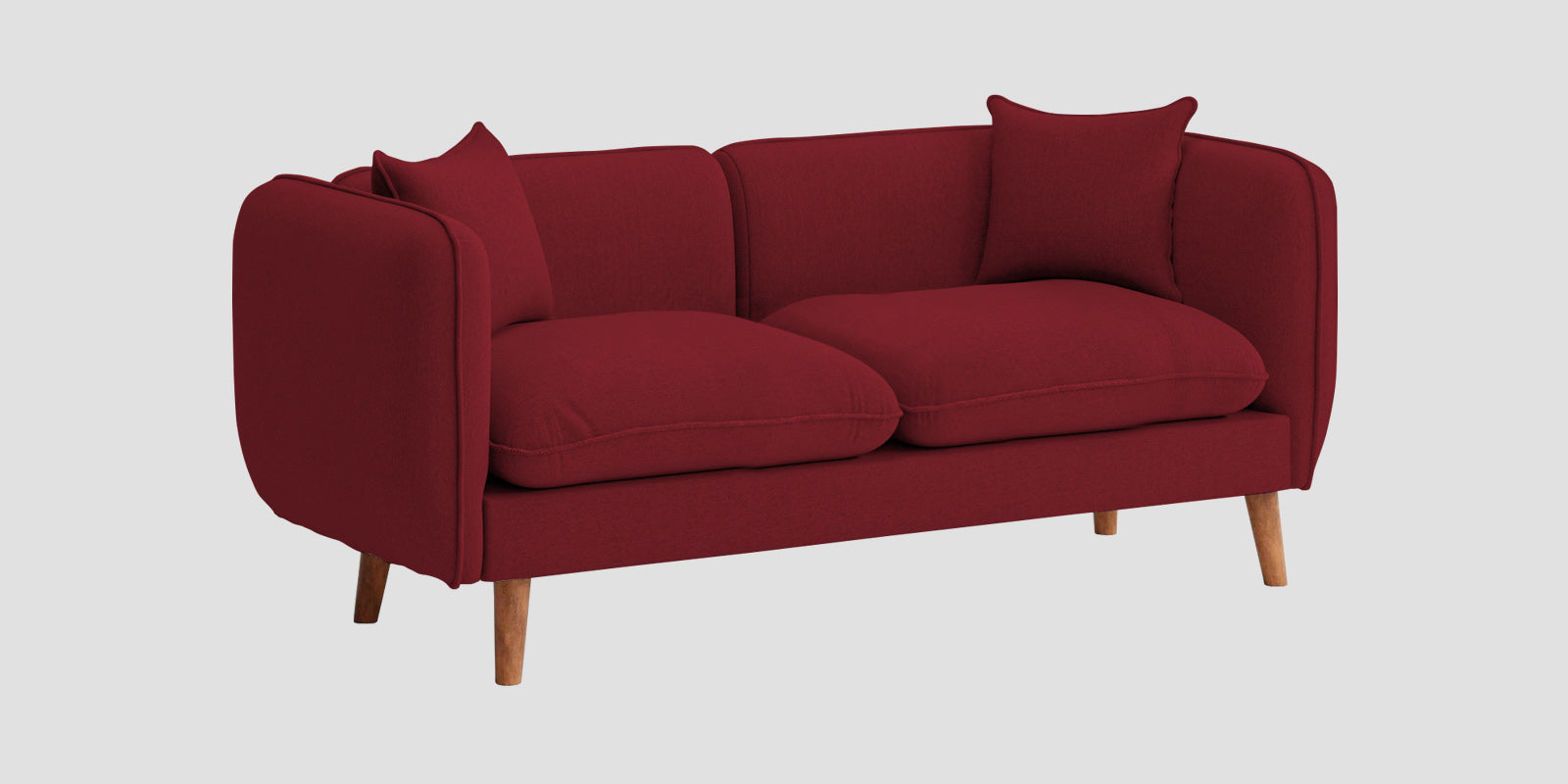 Reva Fabric 2 Seater Sofa In Chilli Red Colour - Febonic Living