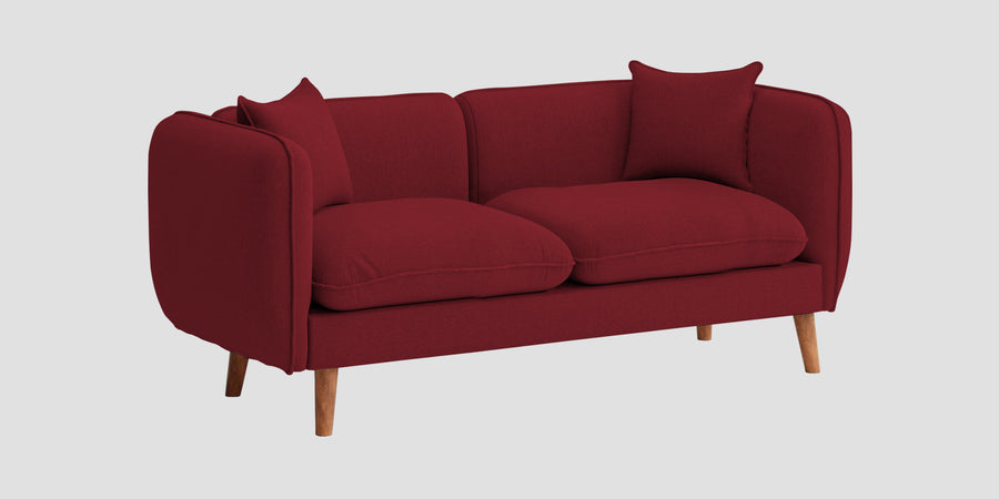 Reva Fabric 2 Seater Sofa In Chilli Red Colour - Febonic Living