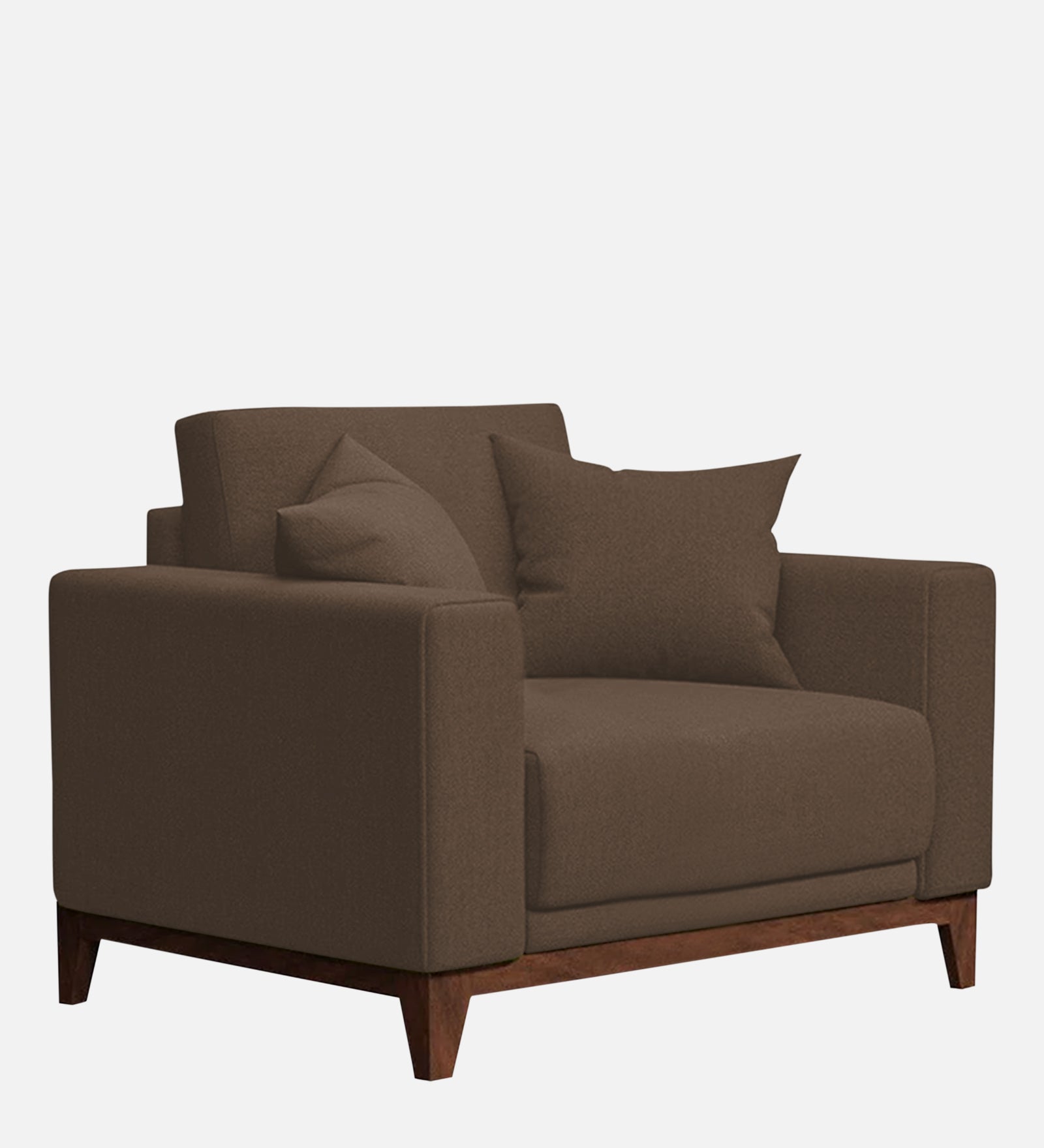 Luca Fabric 1 Seater Sofa in Rosy Brown Colour