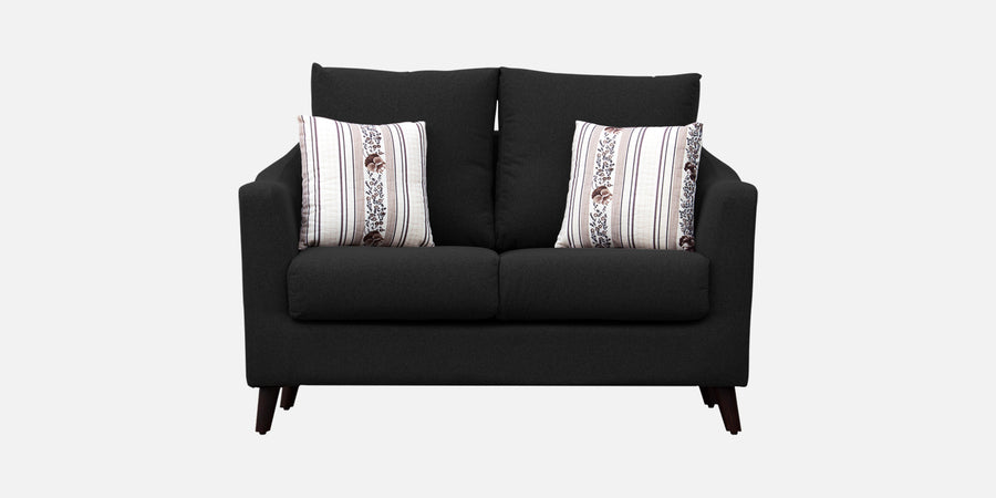 Kevin Fabric 2 Seater Sofa In Zed Black Colour - Febonic Living