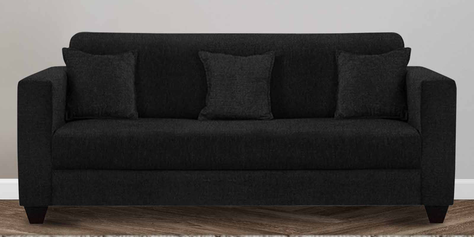 Nebula Fabric 3 Seater Sofa in Zed Black Colour