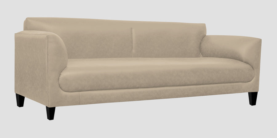 Convi Leatherette 3 Seater Sofa In Marble Beige Colour - Febonic Living