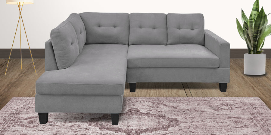 Thomas Fabric Rhs Sectional Sofa 2 Lounger In Lit Grey Colour - Febonic Living