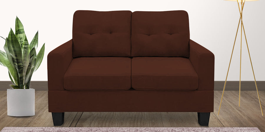 Thomas Fabric 2 Seater Sofa In Coffee Brown Colour - Febonic Living