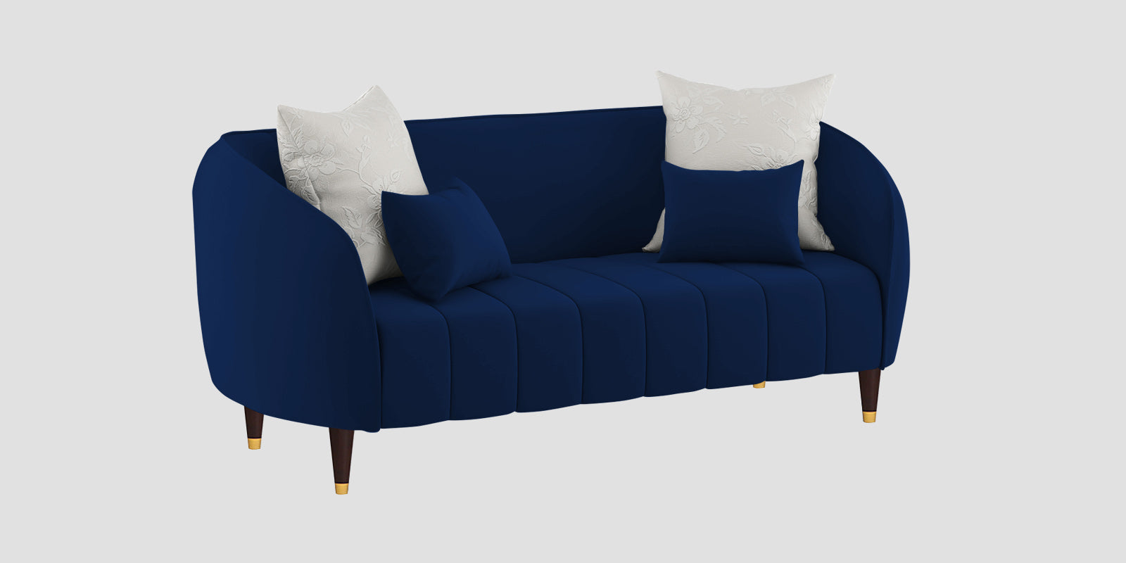 Hairo Velvet 2 Seater Sofa In Imperial Blue Colour - Febonic Living