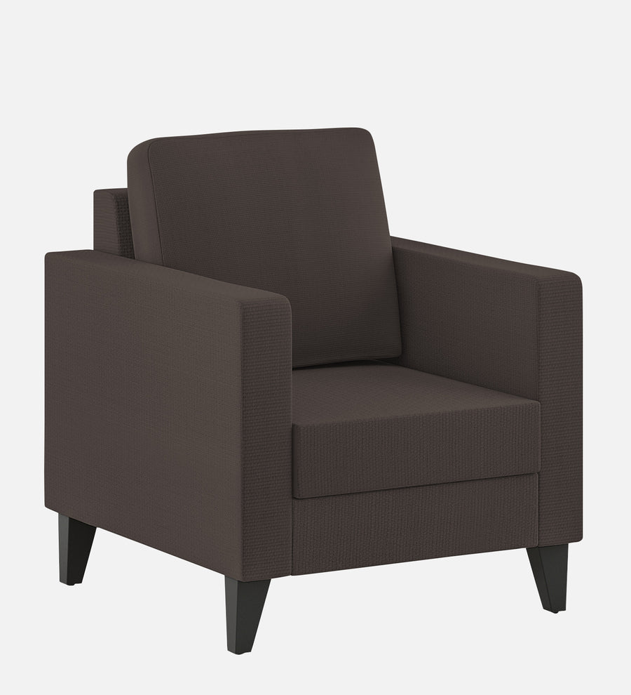Nori Fabric 1 Seater Sofa In Caspa Brown Colour - Febonic Living
