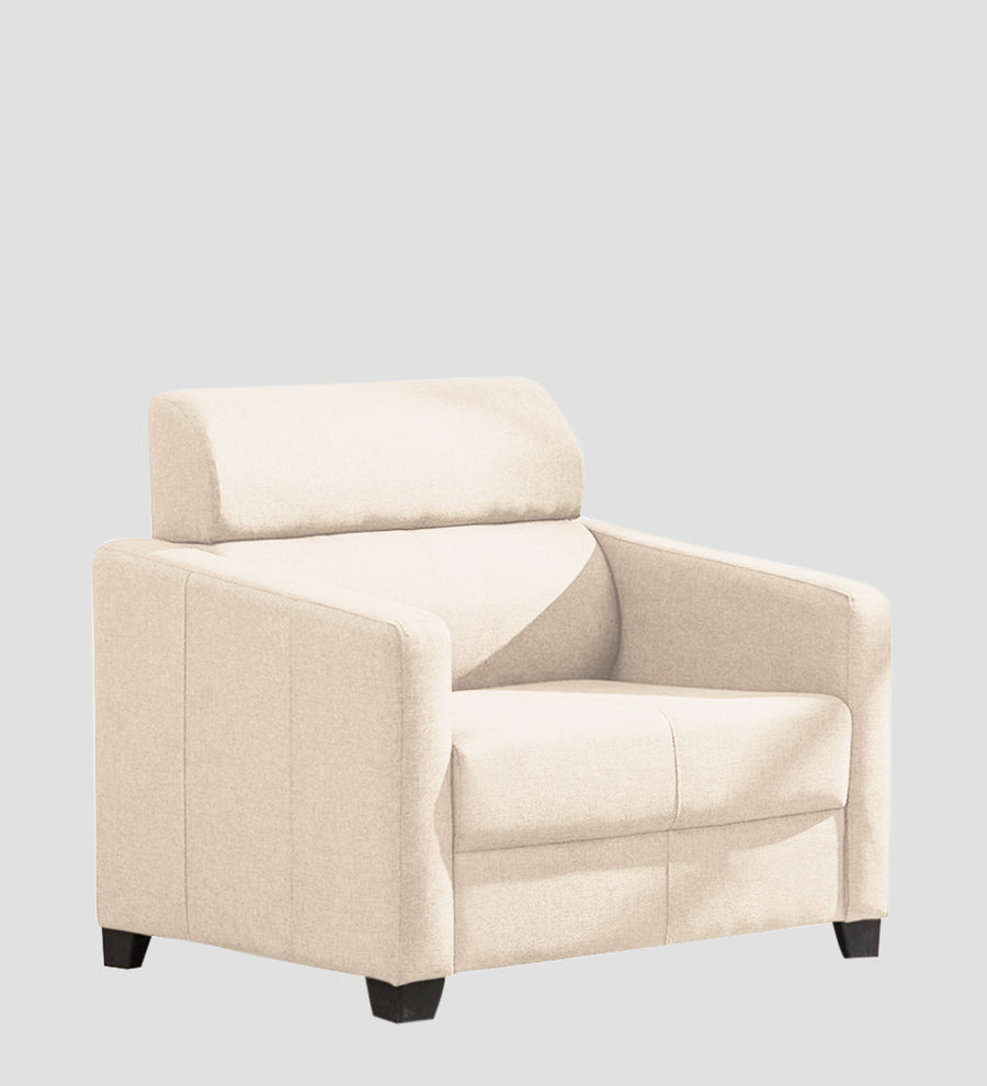 Devo Fabric 1 Seater Sofa In Woom Beige Colour - Febonic Living