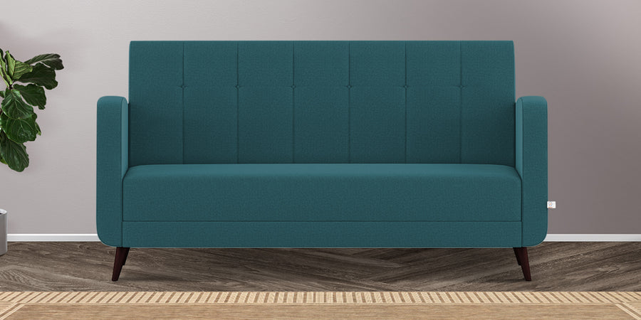 Wiki Velvet 3 Seater Sofa In Arabian Green Colour - Febonic Living