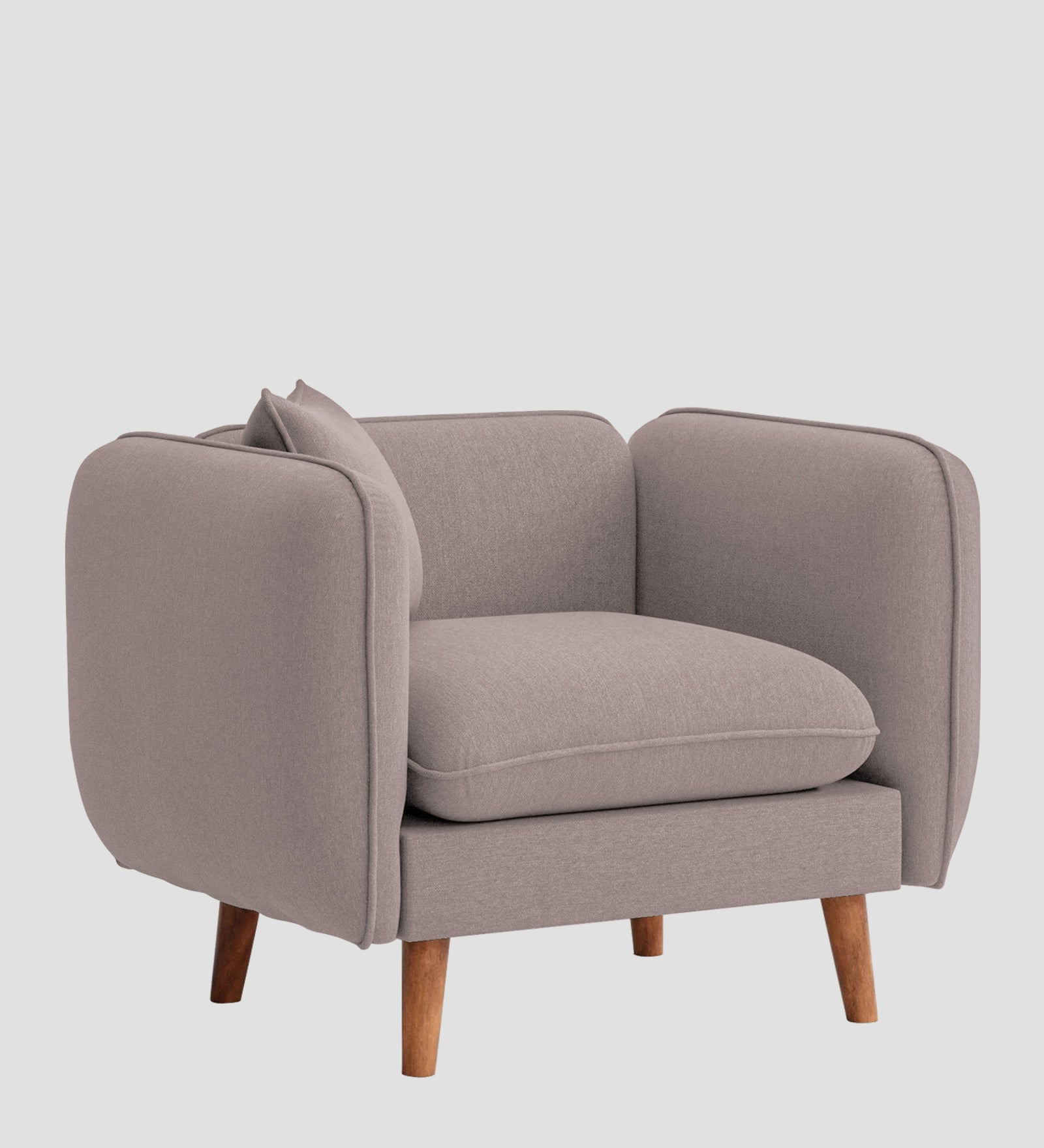 Reva Fabric 1 Seater Sofa In  Almond Beige Colour - Febonic Living