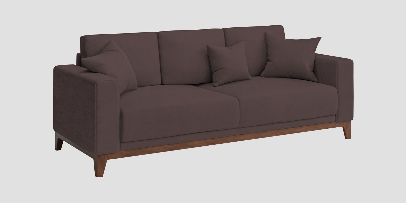 Luca Fabric 3 Seater Sofa in Night Brown Colour