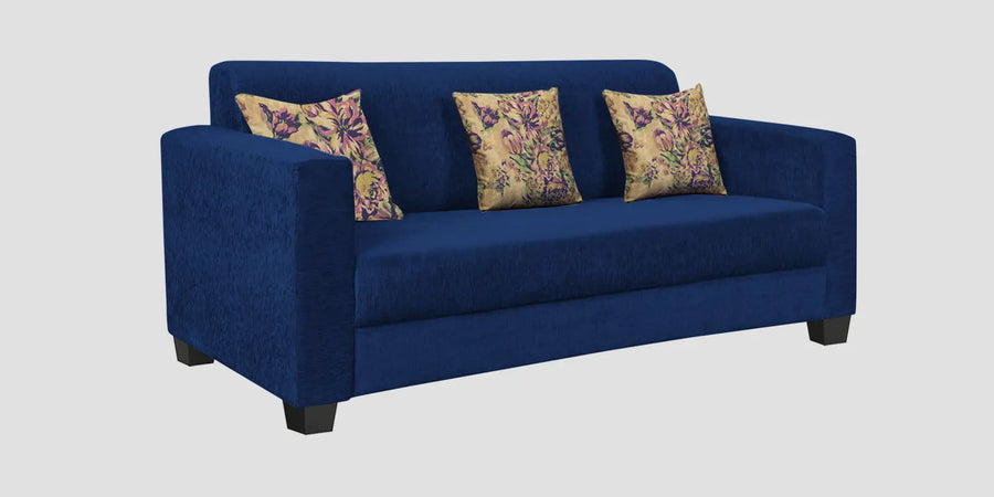 Lipu Fabric 3 Seater Sofa In Royal Blue Colour - Febonic Living