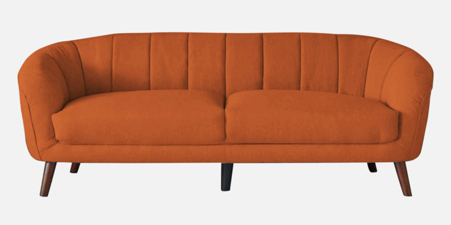 Benjamin Fabric 3 Seater Sofa In Vivid Orange Colour - Febonic Living