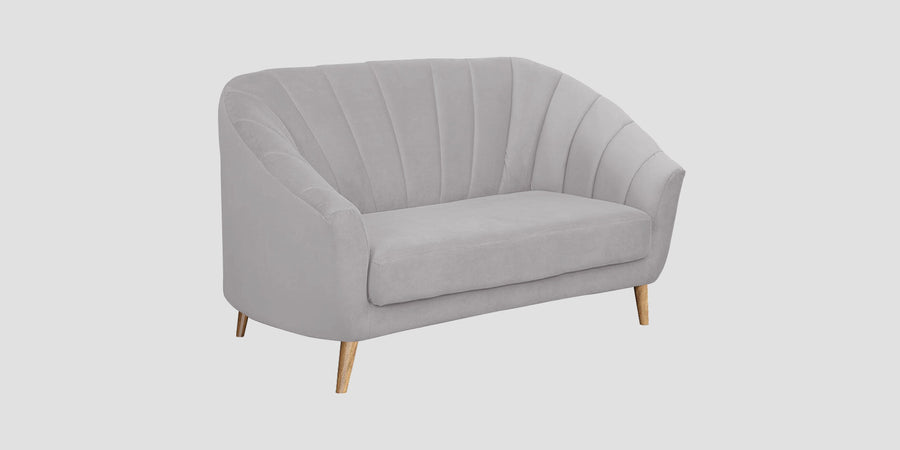 Kaylee Velvet 2 Seater Sofa In Concrete Grey Colour - Febonic Living