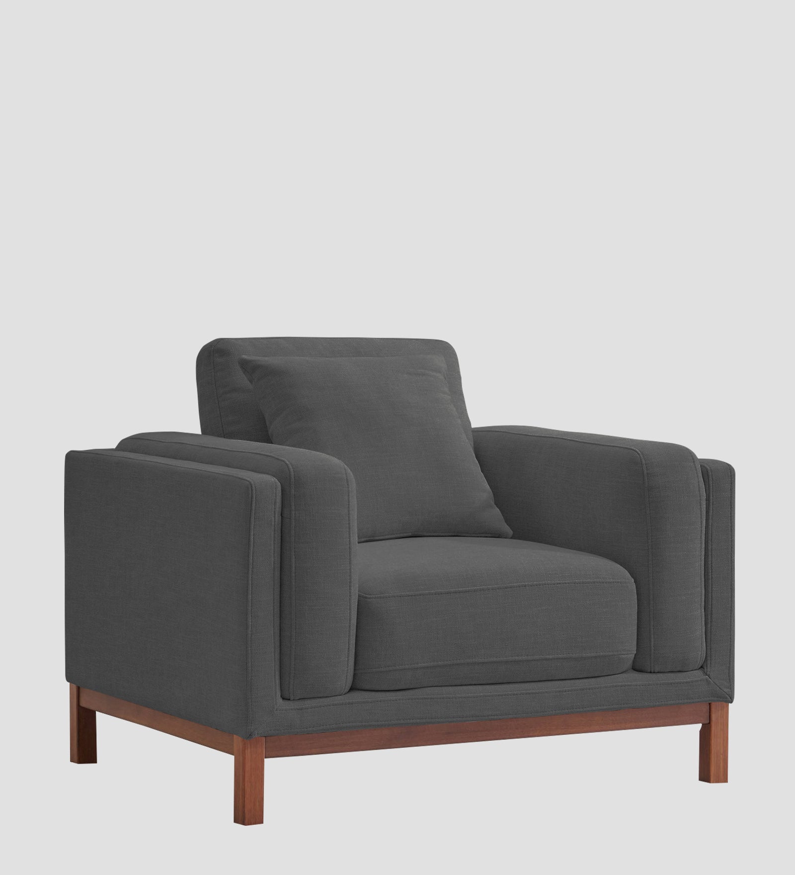 Borry Fabric 1 Seater Sofa in Stone Grey Colour - Febonic Living