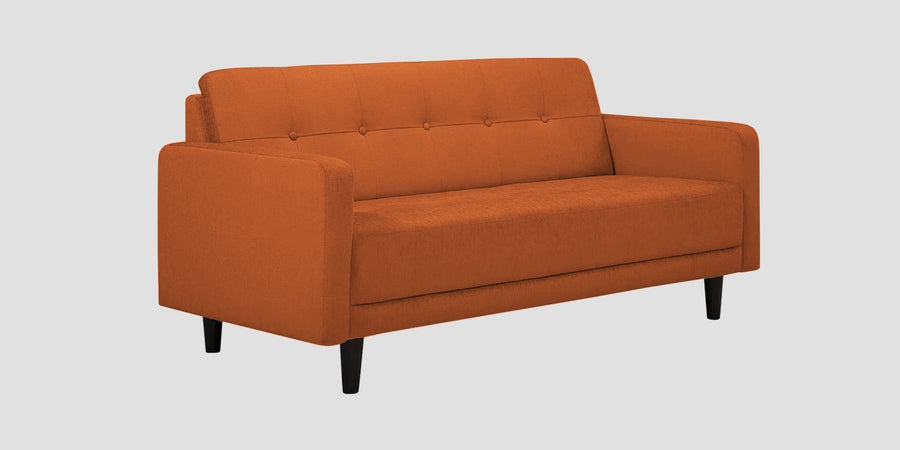 Noha Fabric 2 Seater Sofa In Vivid Orange Colour - Febonic Living