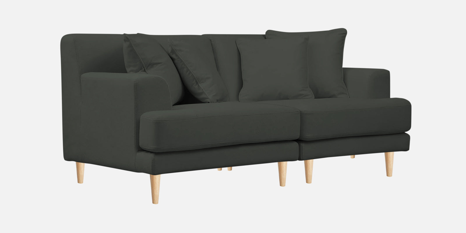 Woody Fabric 3 Seater Sofa in I-Land Green Colour