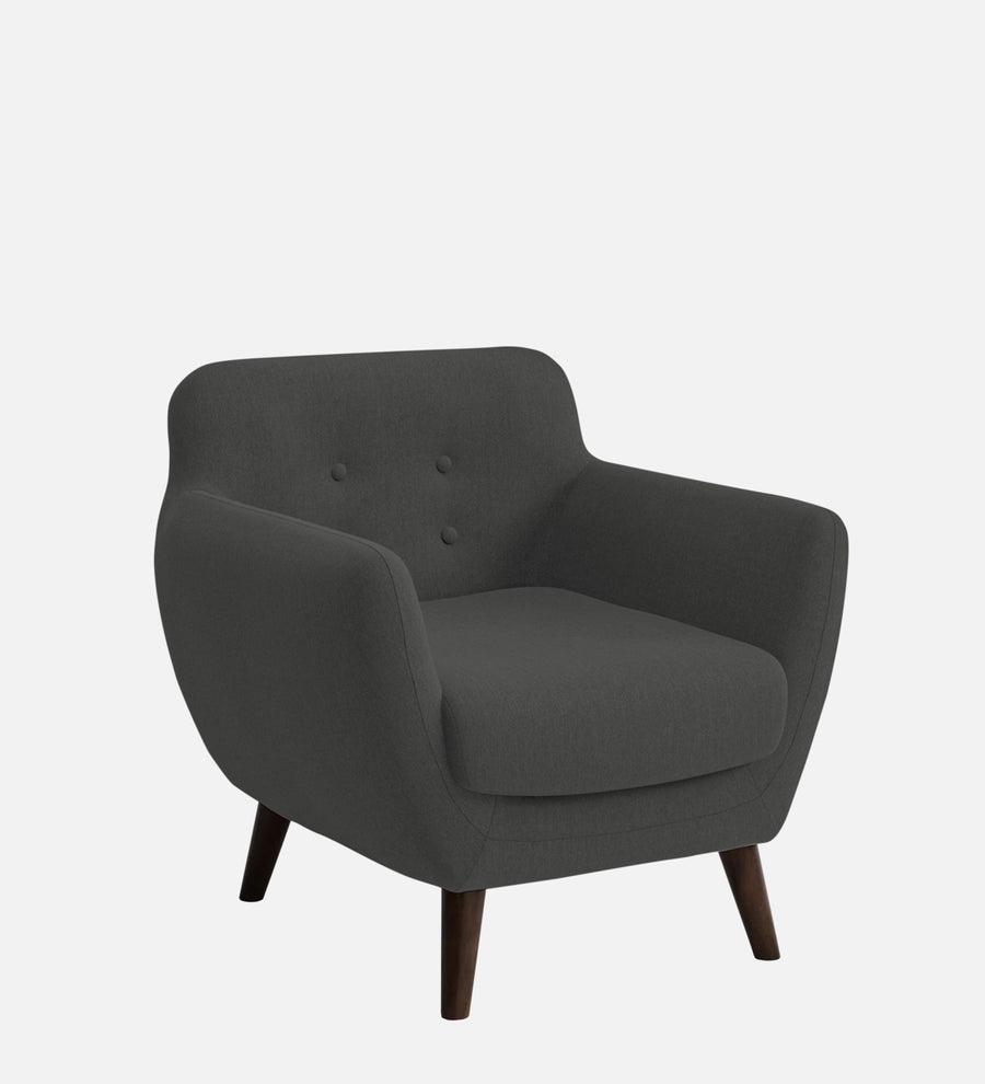 Goofy Fabric 1 Seater Sofa In Charcoal Grey Colour - Febonic Living
