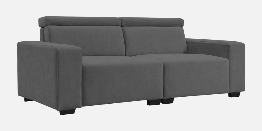 Hiro Fabric 2 Seater Sofa In Pure Grey Colour - Febonic Living