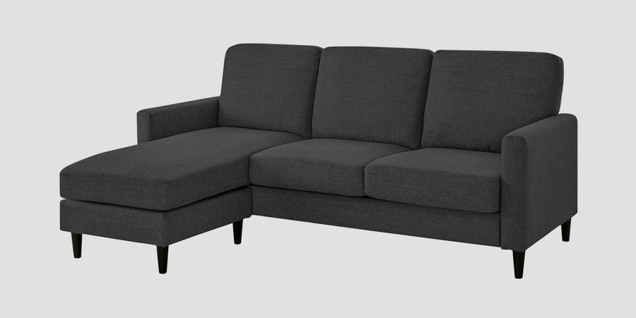 Romie Fabric Rhs Sectional Sofa 2 Lounger In Charcoal Grey Colour - Febonic Living