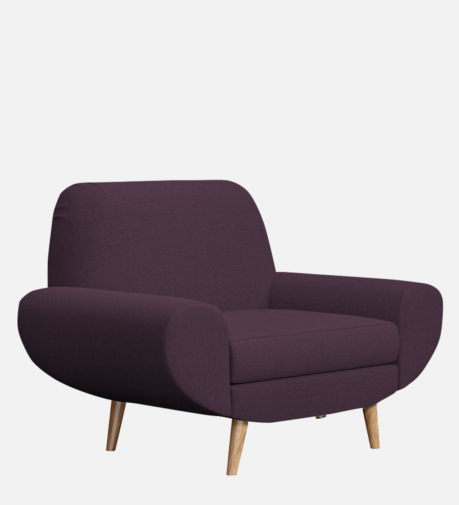 Jessy Fabric 1 Seater Sofa in Greek Purple Colour