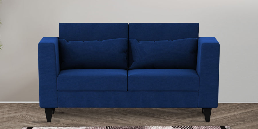 Nipul Fabric 2 Seater Sofa In Royal Blue Colour - Febonic Living