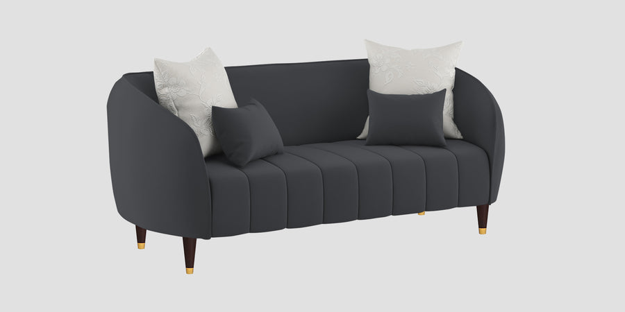 Hairo Velvet 2 Seater Sofa In Davy Grey Colour - Febonic Living