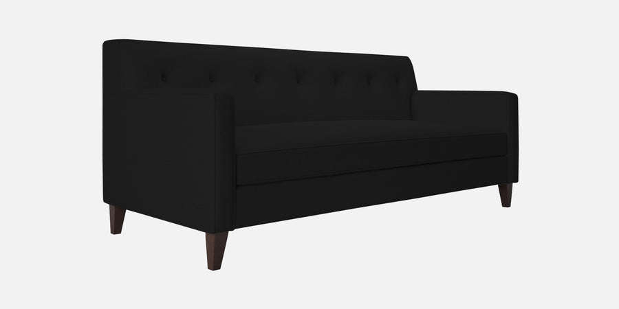 Miller Fabric 3 Seater Sofa In Zed Black Colour - Febonic Living