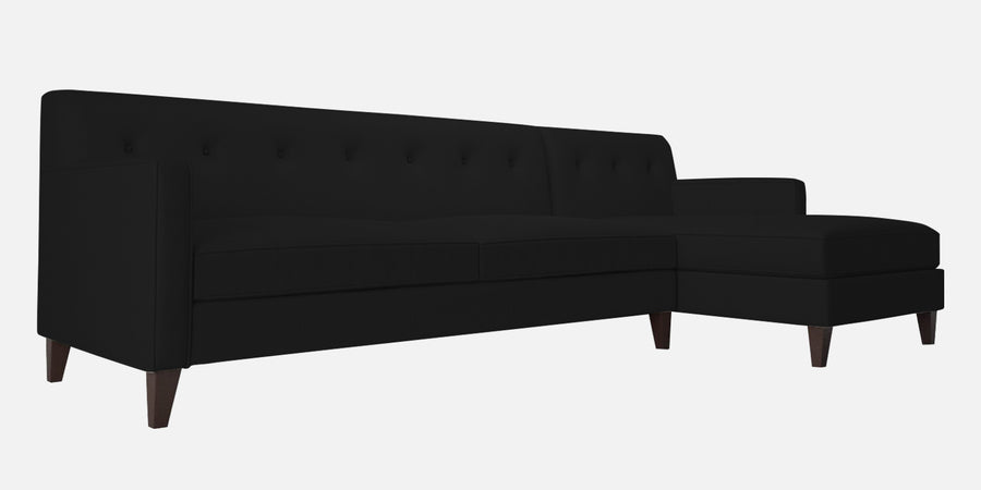 Miller Fabric Lhs Sectional Sofa 3 Lounger In Zed Black Colour - Febonic Living
