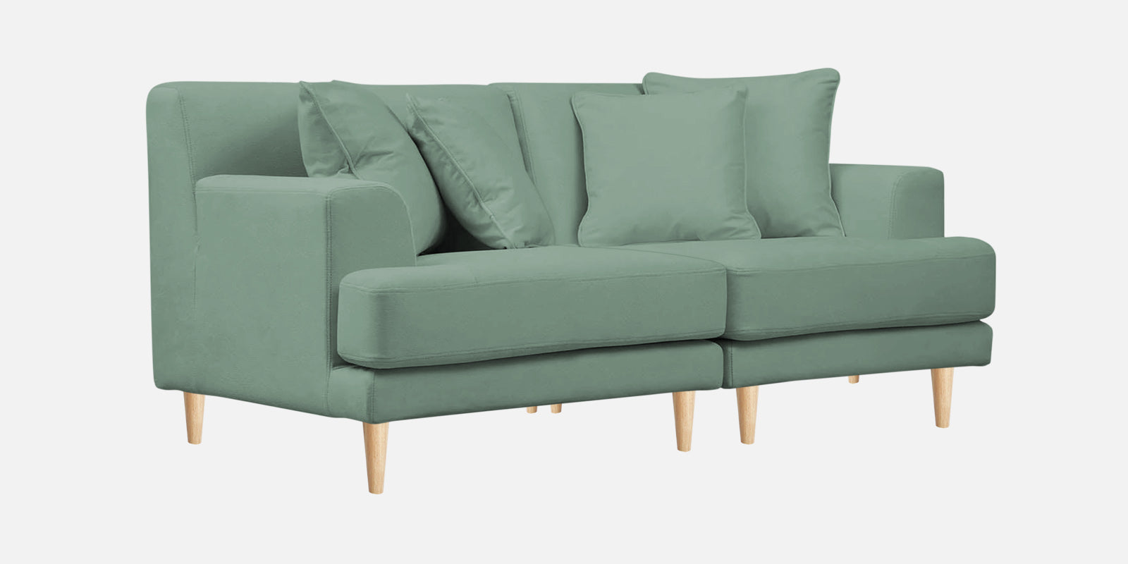 Woody Fabric 3 Seater Sofa in Mist Blue Colour