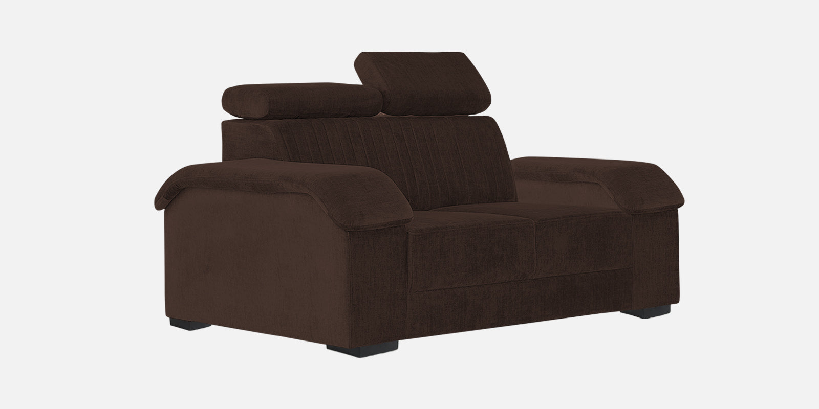 Draco Fabric 2 Seater Sofa In Coffee Brown Colour