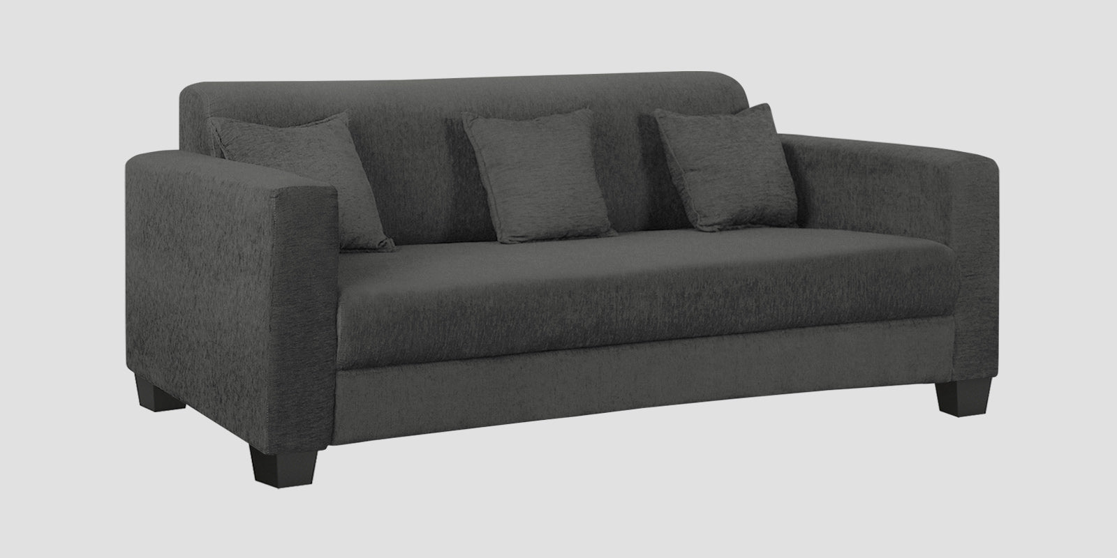 Nebula Fabric 3 Seater Sofa In Charcoal Grey Colour - Febonic Living