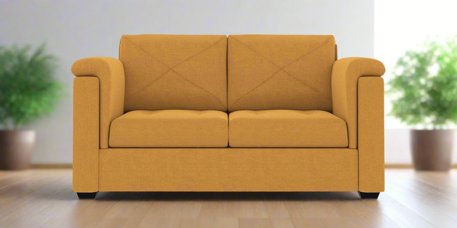 Andres Fabric 2 Seater Sofa In Blush Yellow Colour - Febonic Living