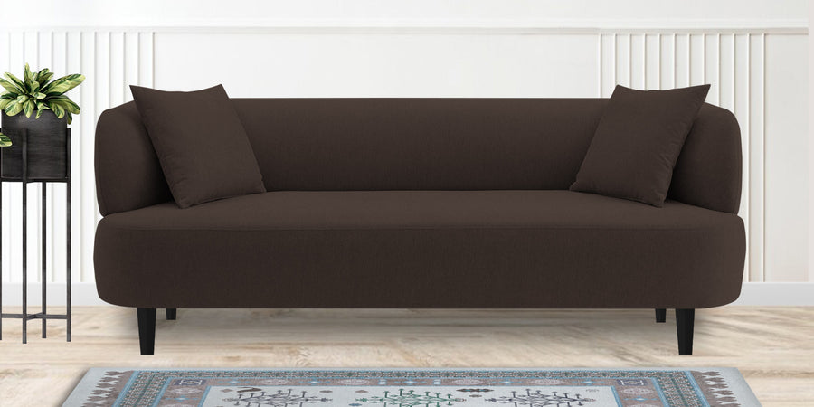 Carson Fabric 3 Seater Sofa In Coco Brown Colour - Febonic Living
