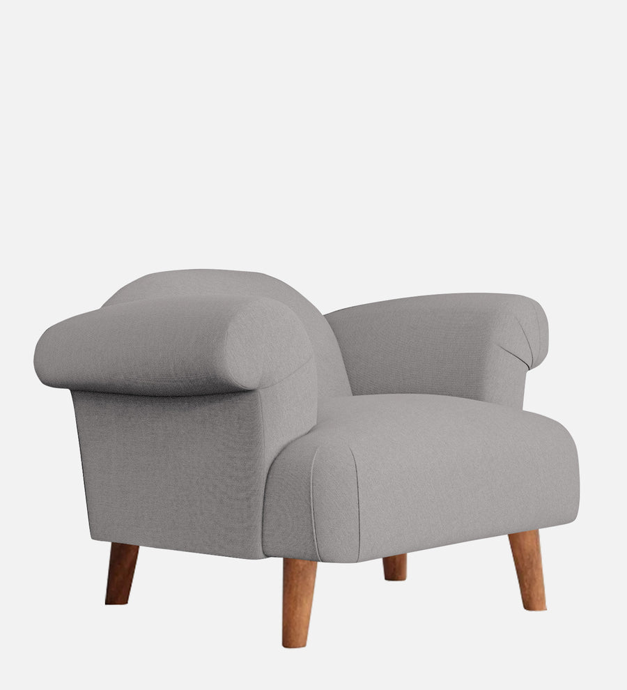 Barber Fabric 1 Seater Sofa In Silver Grey Colour - Febonic Living