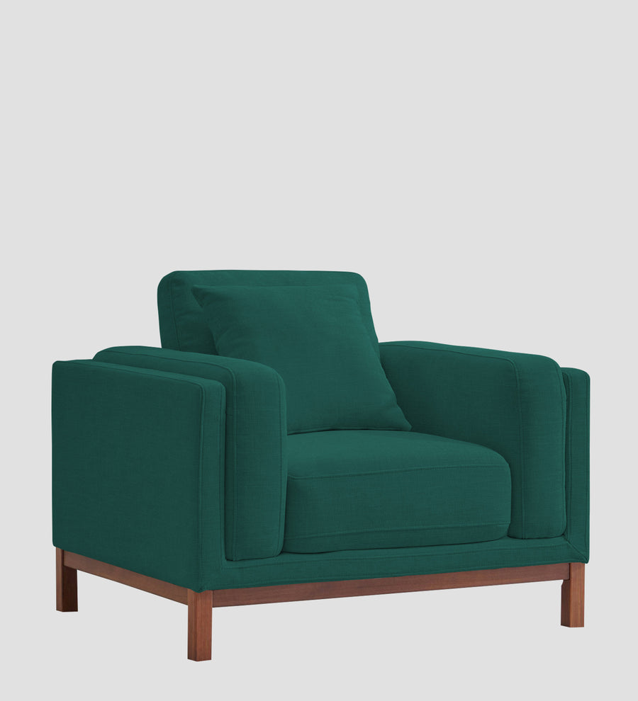 Borry Fabric 1 Seater Sofa In Sage Green Colour - Febonic Living