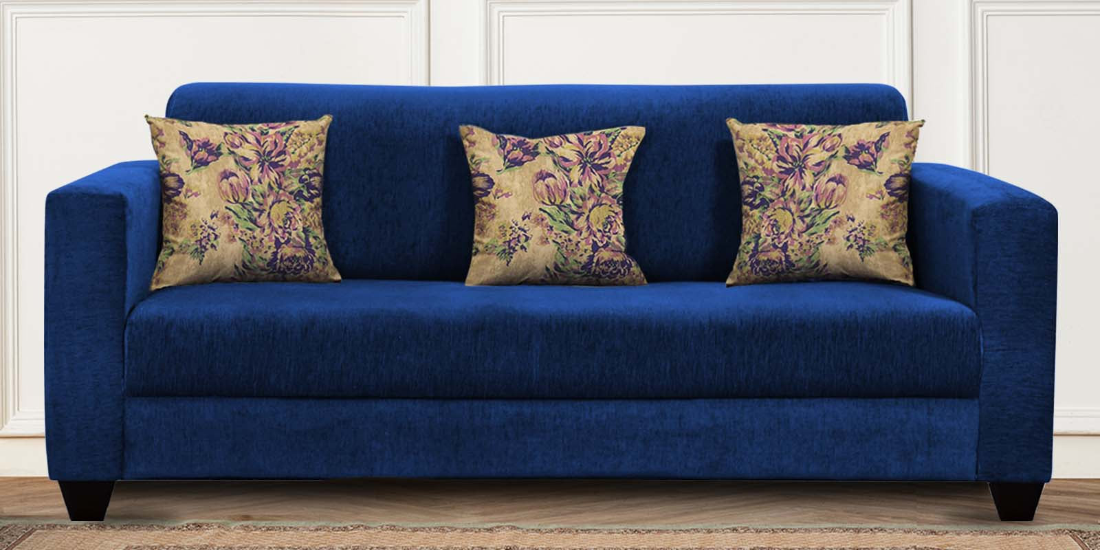 Lipu Fabric 3 Seater Sofa in Royal Blue Colour