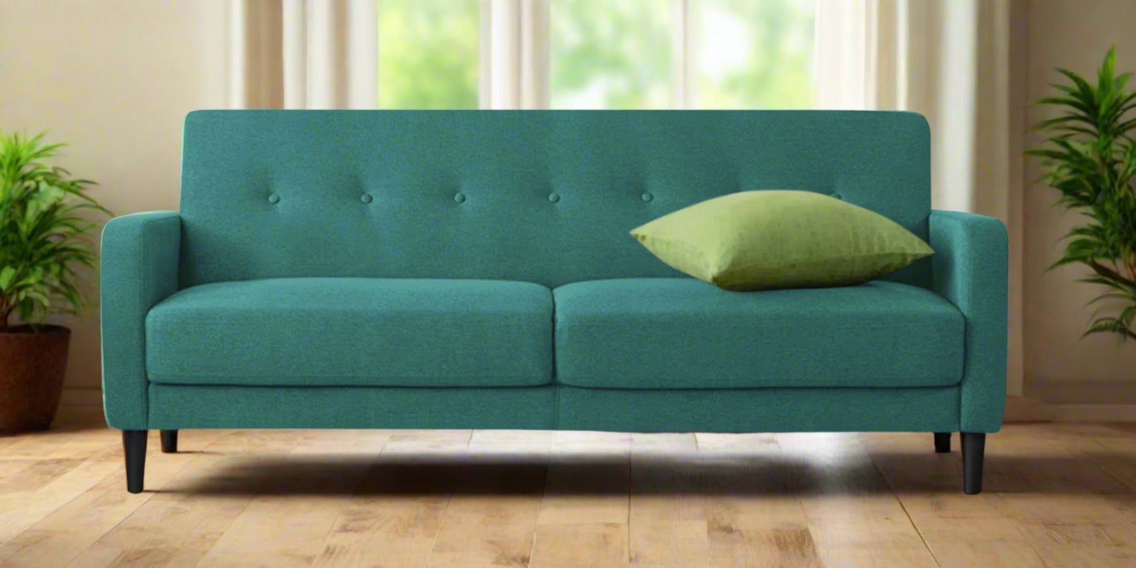 Marq Fabric 3 Seater Sofa in Sea Green Colour