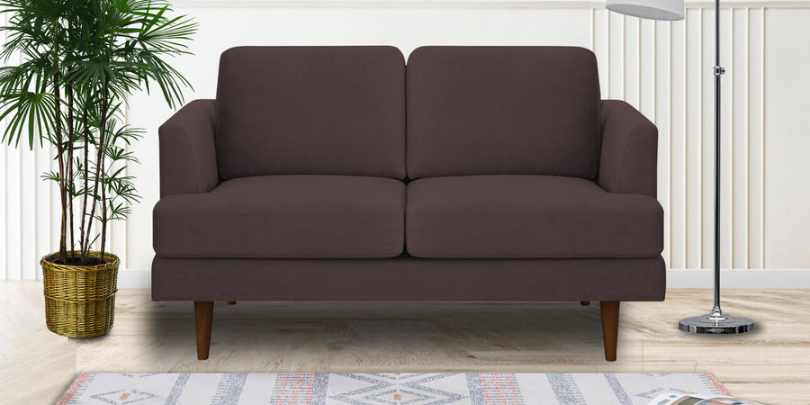 Motra Velvet 2 Seater Sofa In Mocha Brown Colour - Febonic Living