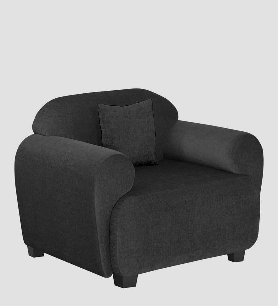Apollo Fabric 1 Seater Sofa Charcoal Grey Colour - Febonic Living