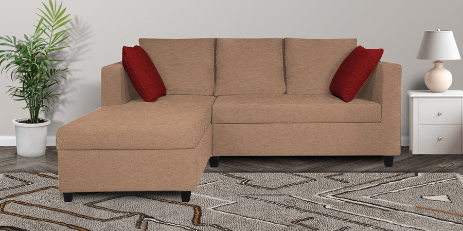 Nebula Fabric Rhs Sectional Sofa 2 Lounger In Cosmic Beige Colour - Febonic Living